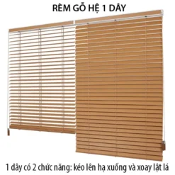 Alternative view of Rèm Lá Gỗ Cao Cấp 02